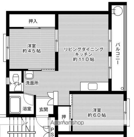 ビレッジハウス高知1号棟の間取り写真