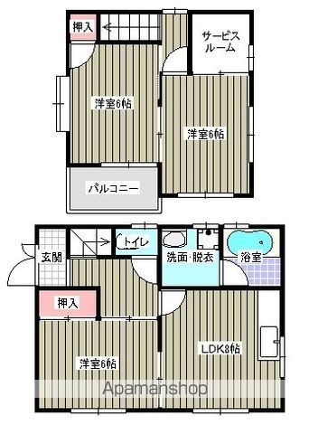 山陽本線 大門駅 徒歩23分 2階建 築17年の間取り写真