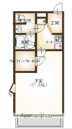 滋賀県東近江市八日市緑町[1K/36m2]の間取図