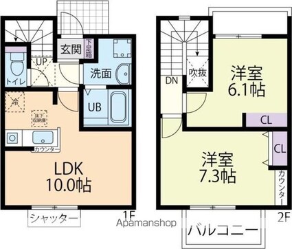 Ｓａｋｕｒａ　Ｔｅｒｒａｃｅ　（サクラ　テラス）[2LDK/56.23m2]の間取図