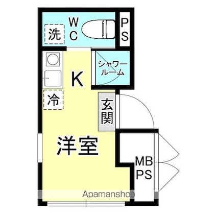 ヴィラ浅草[1R/12.22m2]の間取図