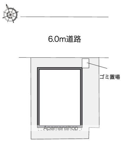 レオパレスカーサ下馬[1K/22.66m2]の配置図