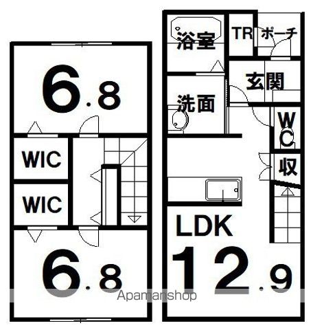 ビジューIVの間取り写真