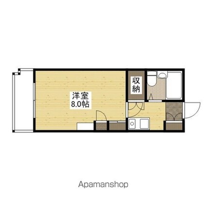 藤崎ビル３[1K/21.24m2]の間取図