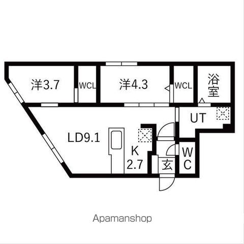 ラグランジュ円山の間取り写真