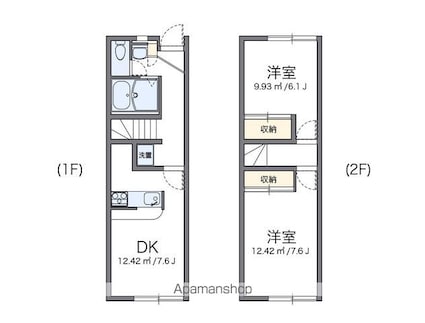 レオパレスしんどうⅠ[2DK/49.68m2]の間取図
