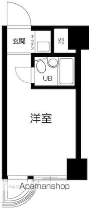 マリンロードダイヤモンドパレス[1K/15.52m2]の間取図