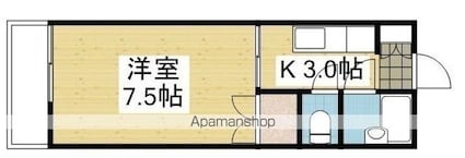 グリーンタワーハイツ[1K/23.55m2]の間取図