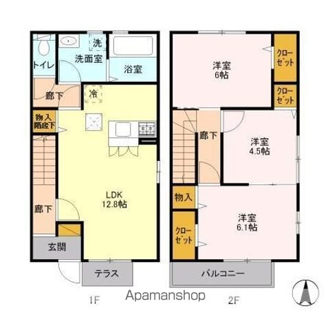 コリーヌ A棟の間取り写真