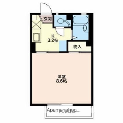 フレグランスしんＥＦ[1K/24.24m2]の間取図