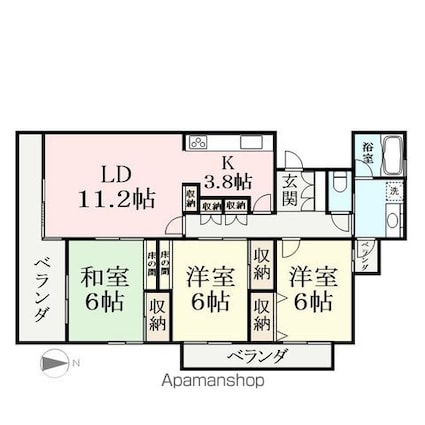 ＢＵＮＫＹＯ　３３[3LDK/83.43m2]の間取図