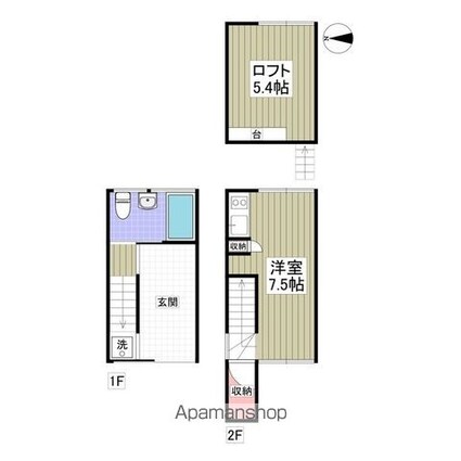 バイカーズアパートメント[1R/26.65m2]の間取図
