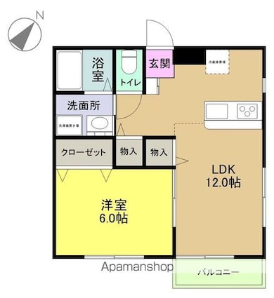 グランＴＷＯ[1LDK/42.23m2]の間取図