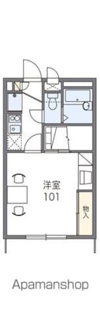 レオパレスグランドカメリア[1K/23.18m2]の間取図