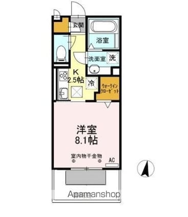 Ｗｉｎｄ（ヴィント）[1K/30.27m2]の間取図