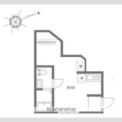 芝浦庵[1R/26.15m2]の間取図