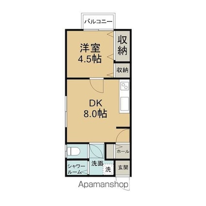 Ｊ．ａｐａｒｔｍｅｎｔｓ[1DK/30.55m2]の間取図
