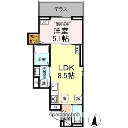 アセットコート上石神井[1LDK/31.92m2]の間取図