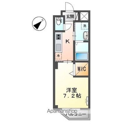グレーシア草津[1K/27.06m2]の間取図