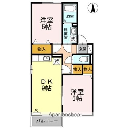 グレイス・クレセント　Ｃ棟[2DK/50.12m2]の間取図