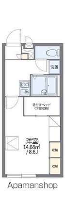 レオパレス昴５５５Ｂ[1K/23.18m2]の間取図