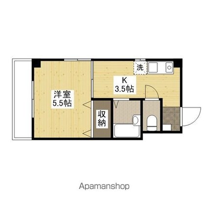 広島県広島市西区庚午北１丁目[1K/25.92m2]の間取図