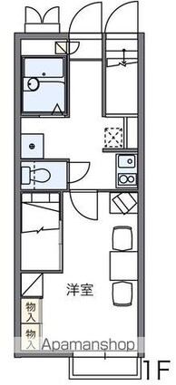 レオパレス栗林南[1K/23.71m2]の間取図