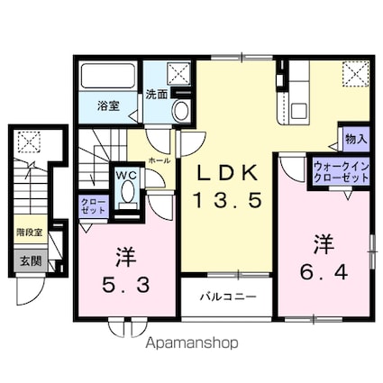 サンライズ・ＭＩＴＯ　Ｂ[2LDK/59.16m2]の間取図