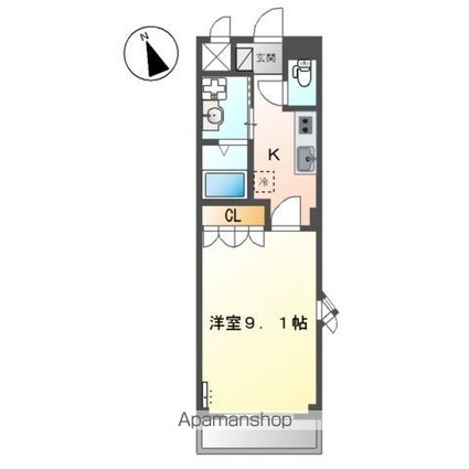 ブリエ[1K/31.02m2]の間取図