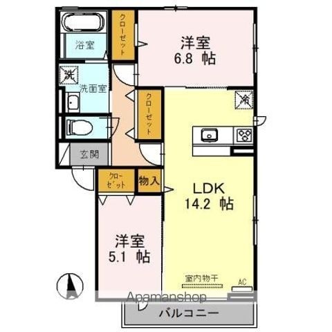 CHARMANT 北長尾の間取り写真