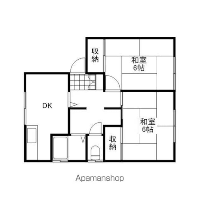 清水コーポＦ[2DK/45.45m2]の間取図