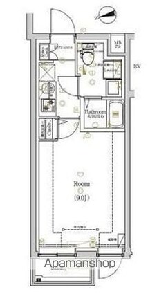 東京都板橋区前野町３丁目[1K/25.64m2]の間取図