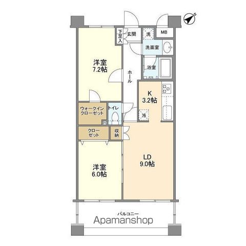 【横浜市鶴見区下野谷町のマンションの間取り】