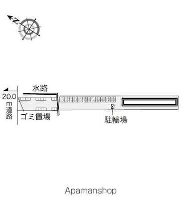 レオパレスＴＯＭＩＴＡ[1K/23.97m2]の配置図