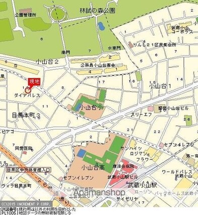 ダイアパレス目黒本町[1K/16.8m2]の周辺