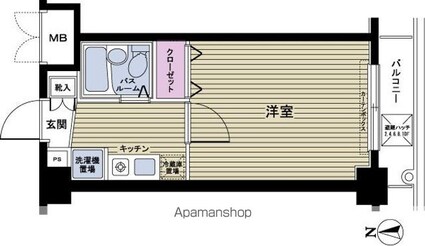 フェニックス新宿７丁目[1K/20.89m2]の間取図