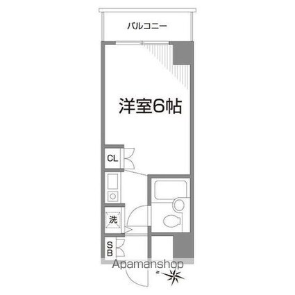ハイムピア８増築[1R/18.64m2]の間取図