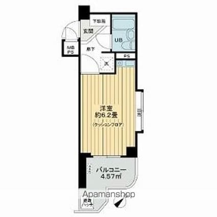 ライオンズマンションときわ台[1R/17.26m2]の間取図