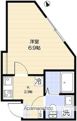 パークサイド東武練馬[1K/19.86m2]の間取図