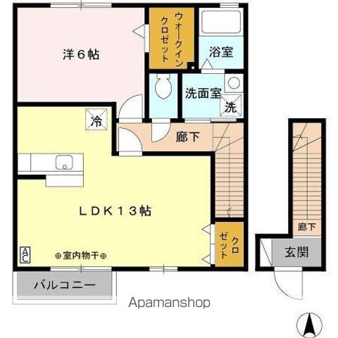 東大和市芋窪のアパートの間取り