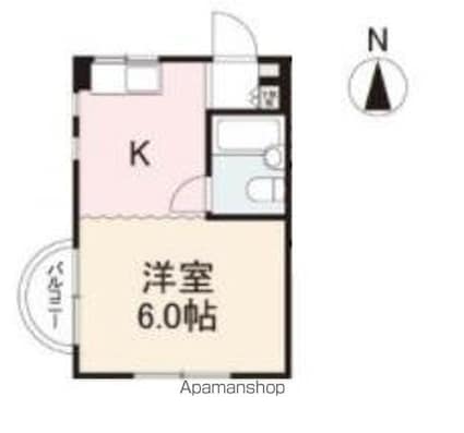 番町田村館[1R/18.78m2]の間取図