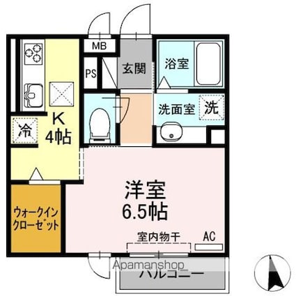 ＨＥＤＩＡＲＤ（エディアール）[1K/30.13m2]の間取図