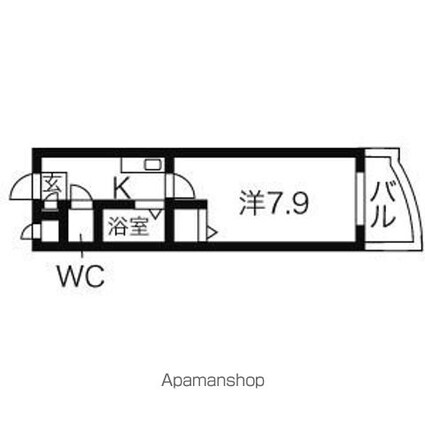 パックス荒畑[1K/24m2]の間取図