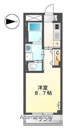 グラン・ルーチェ[1K/28.05m2]の間取図