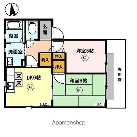 和歌山市松島のアパートの間取り