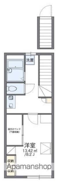 和歌山県和歌山市楠見中[1K/26.08m2]の間取図