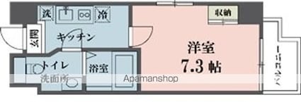 アムス四谷三丁目[1K/22.52m2]の間取図