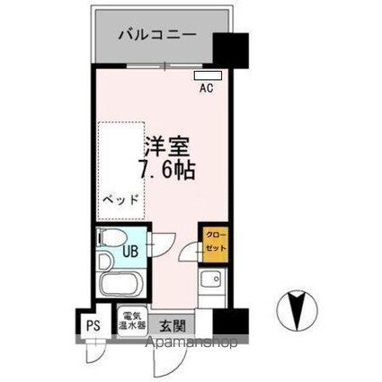 ベルハウス[1R/17.41m2]の間取図