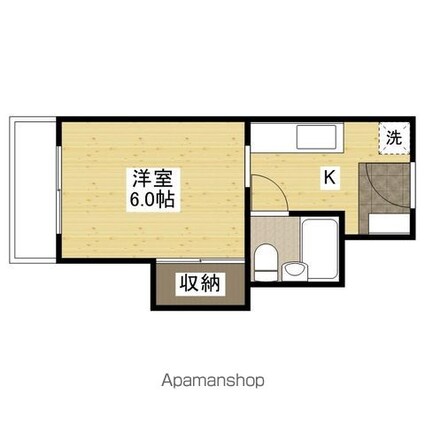 第２水口ビル[1K/19.3m2]の間取図