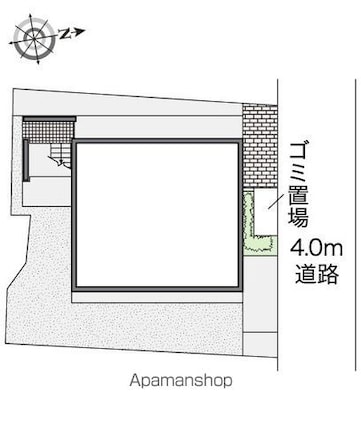 レオパレス宮前[1K/19.87m2]の配置図